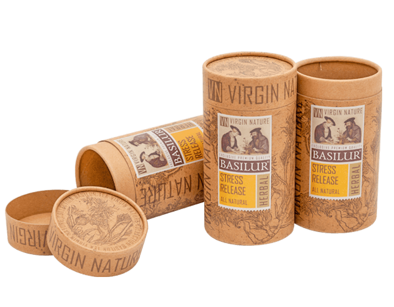Custom Print Tea Packaging Box Cylinder  Tea Packaging