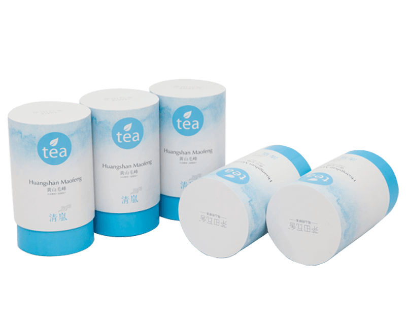 Custom Biodegradable Round Tea Container Cardboard