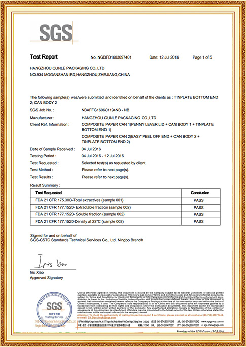 FDA Certificate