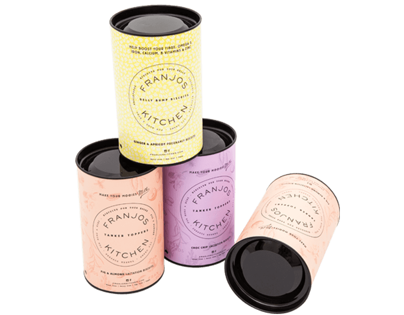 83mm*H140mm Luxury Decorative Biscuit Paper Tube