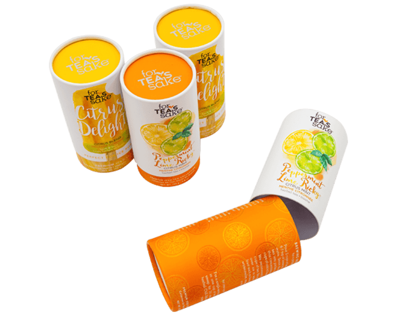 Fancy Personalized Design Round Paperboard Tea Boxes