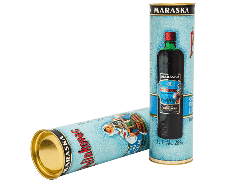 Cylindrical 99 * H330mm Custom Wine Packaging Boxes