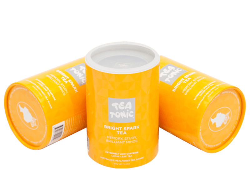Small black Tea carton tube box Loose tea packaging