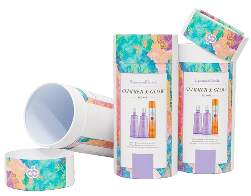 Recyclable Makeup Brush Packaging Round Tube Box