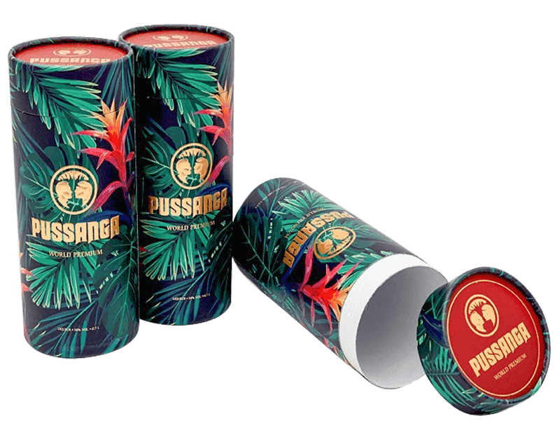 76.5*310MM Luxury Cylinder  Paper Box Wine Bottle