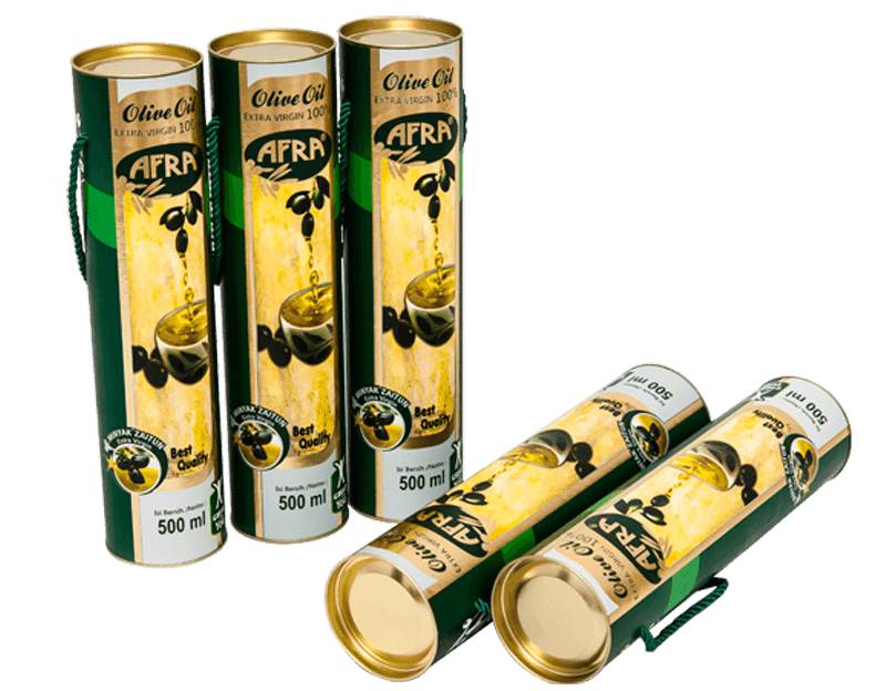 Cardboard Tube Packaging for Olive Oil Bottle
