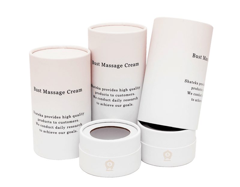 Cardboard Round Box Skincare Packaging Box with Paper Tray