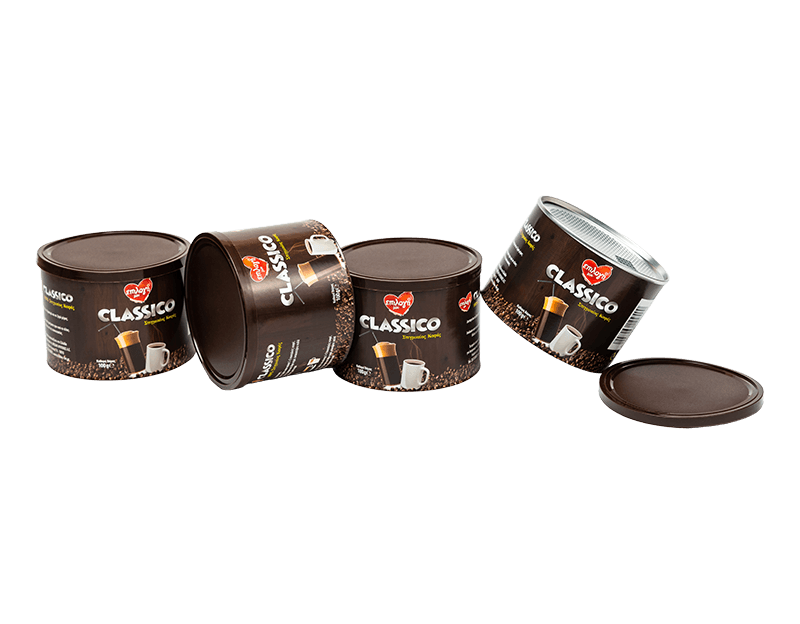 Paper Canister Sealed with Peelable Aluminum Foil and Tin Bottom