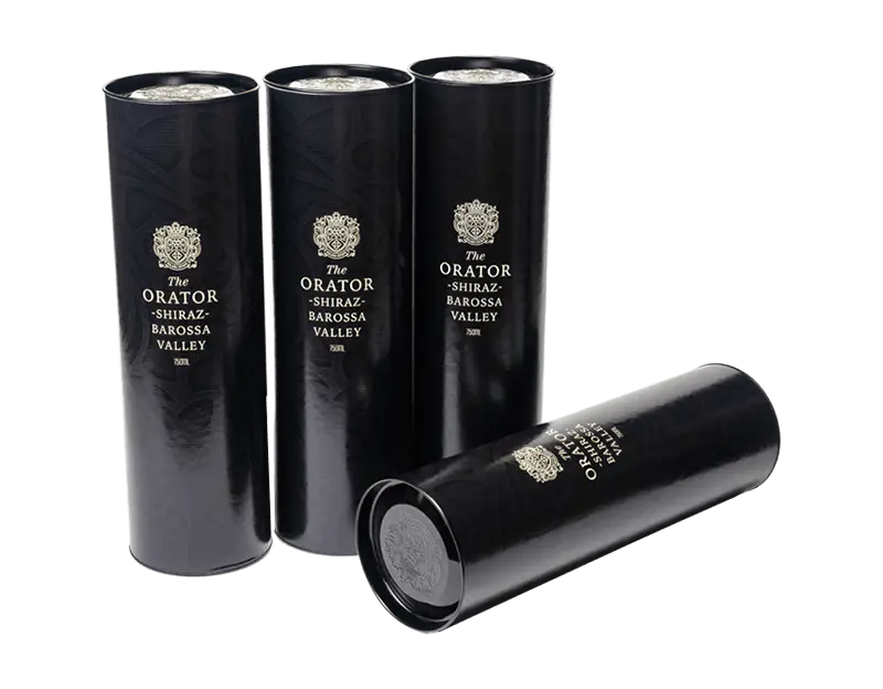 Luxury Wine Tube Boxes with Metal Ends