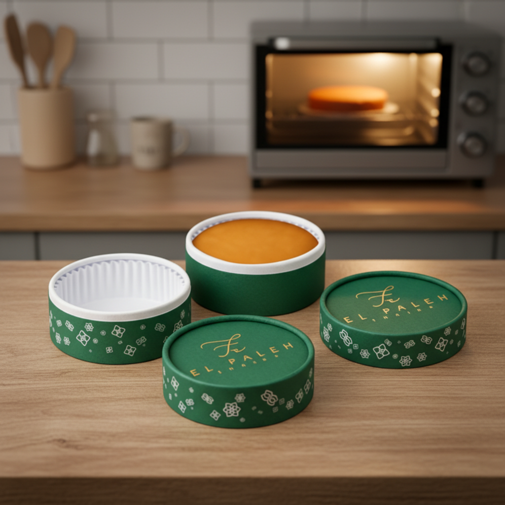 Eco Friendly Recycled Custom Printed Food Grade Paper Tube Cupcake Packaging 