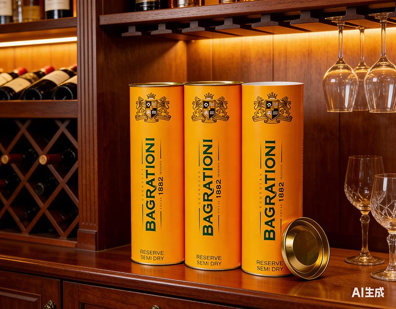 Sturdy Protective Cylinder Wine Bottle Packaging 