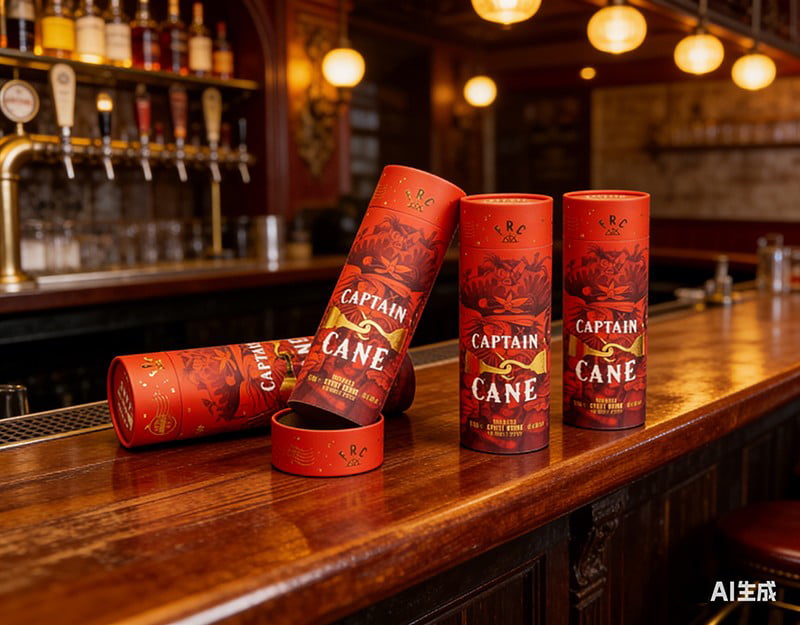 Biodegradable All Paper Material Wine Cylinder Tube Box 