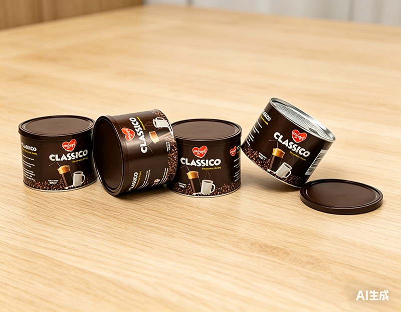 Paper Canister Sealed with Peelable Aluminum Foil and Tin Bottom