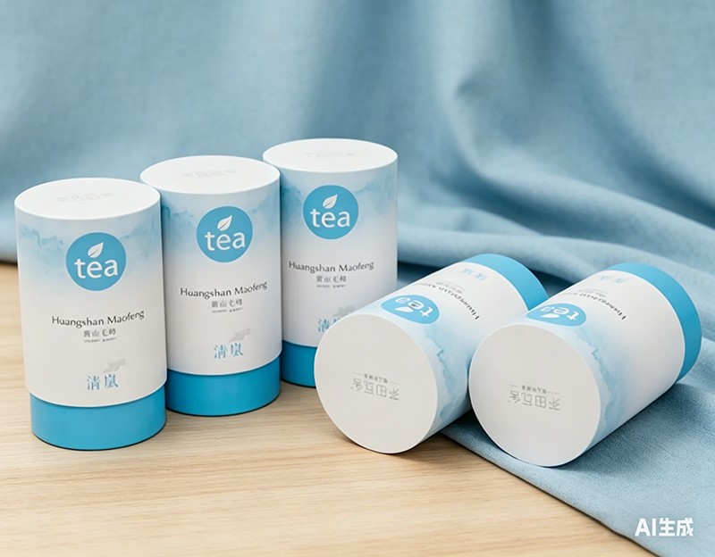Custom Biodegradable Round Tea Container Cardboard