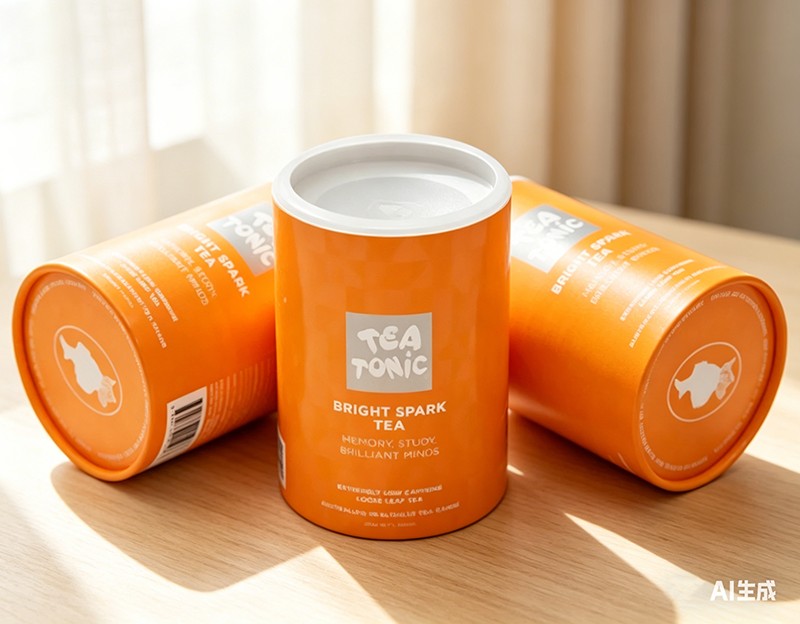 Small black Tea carton tube box Loose tea packaging