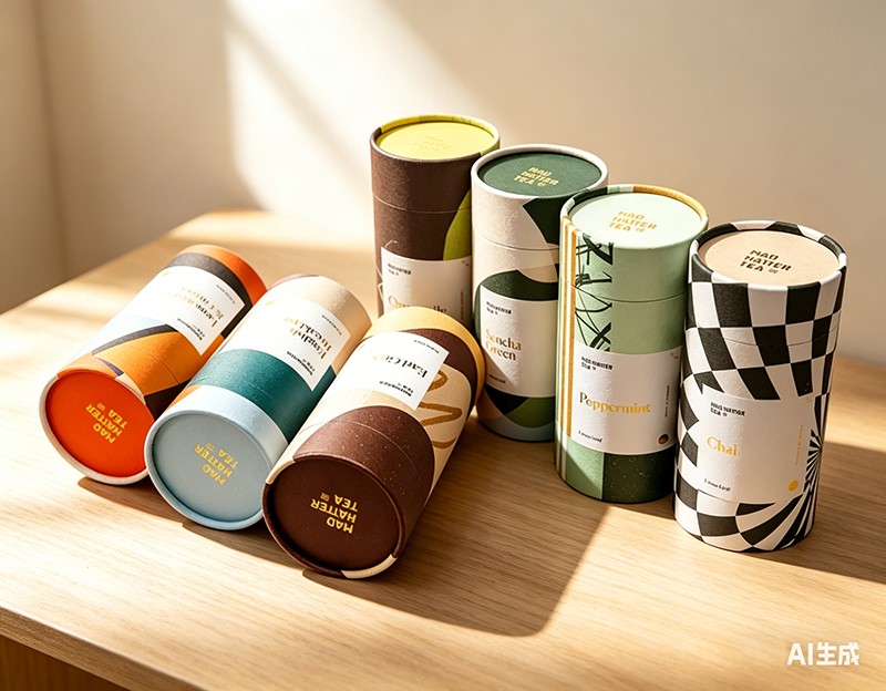 Custom Printed Premium Paper Tube Coffee Canister Wholesale
