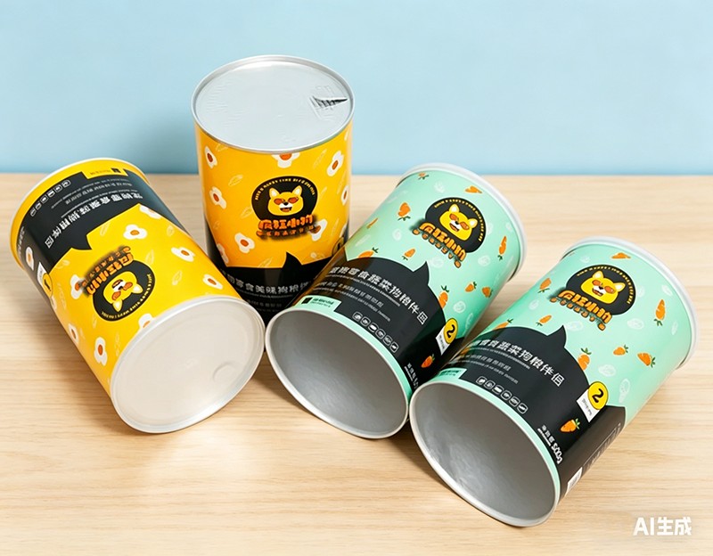 Manufacturer Airtight Paper Cans Recyclable Food Packaging For Pet