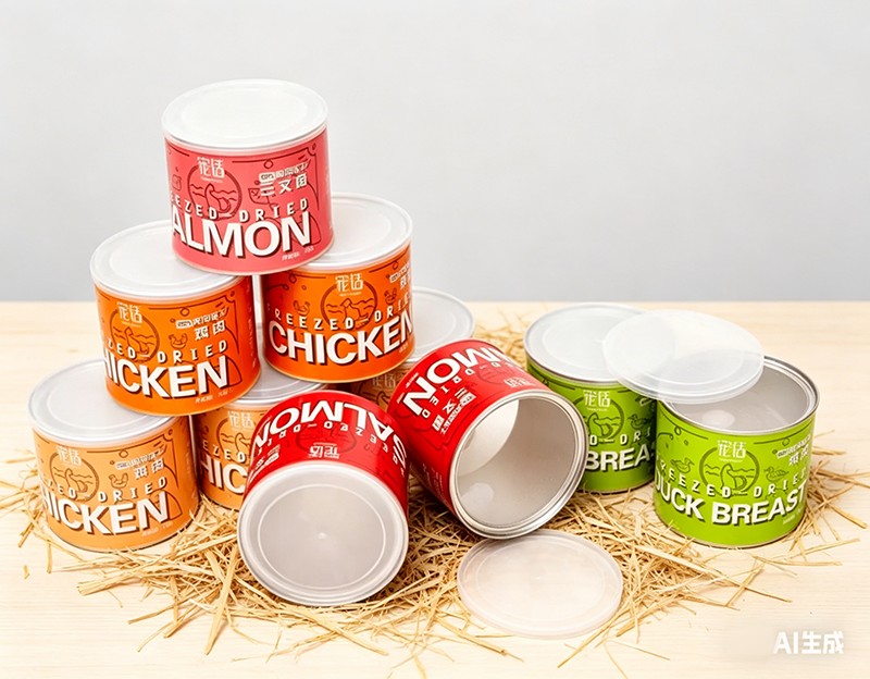  Custom Printed Clear Food Packaging Pet Tin Box with Lid