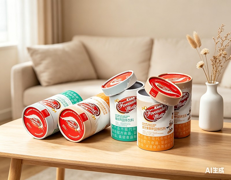 Food Safe Cardboard Paper Container for Protein Powder & Dietary Supplements