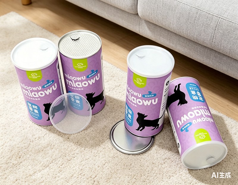 Empty Paper Canister Eco Friendly Food Containers for Pet Foods