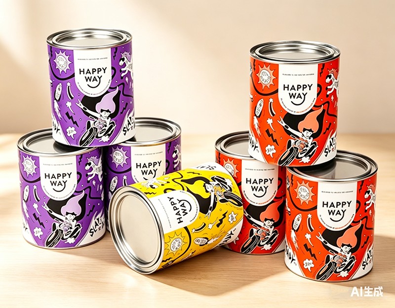 Custom Printed Food Grade Paper Container for Protein Powder Packaging with Airtight Lid