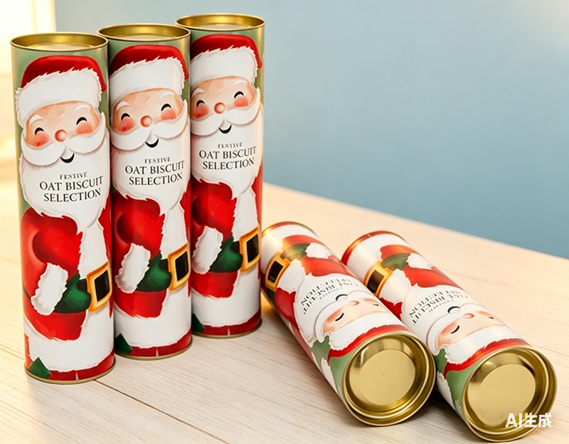 Bespoke Tin Insert Cylinder Paper Food Cookies Packaging