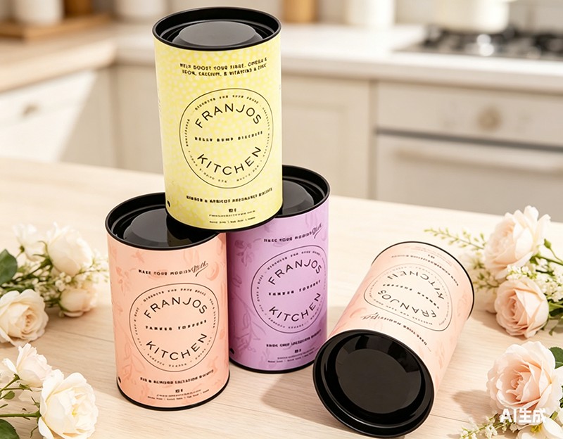 83mm*H140mm Luxury Decorative Biscuit Paper Tube