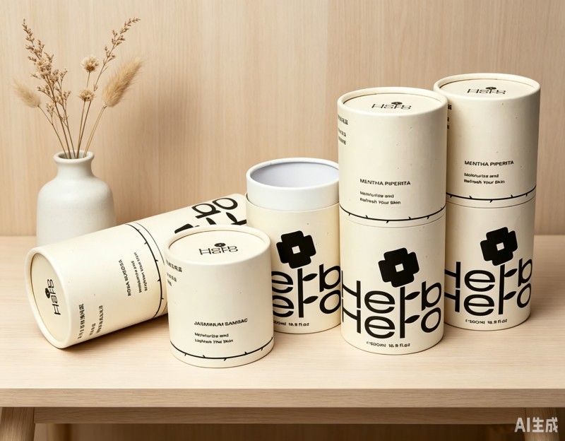 Premium Custom Printed Kraft Perfume Paper Tube with Insert for Fragrance Bottles