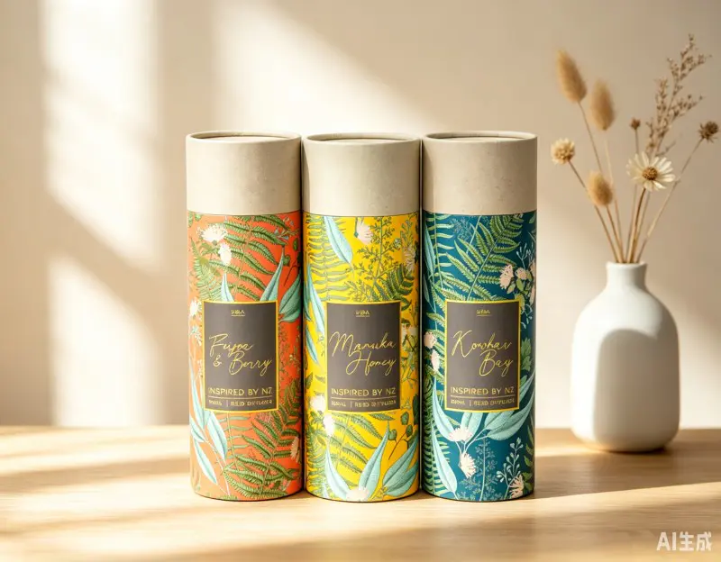 Eco-friendly Candle Foil Luxury Paper Cylinder Packaging