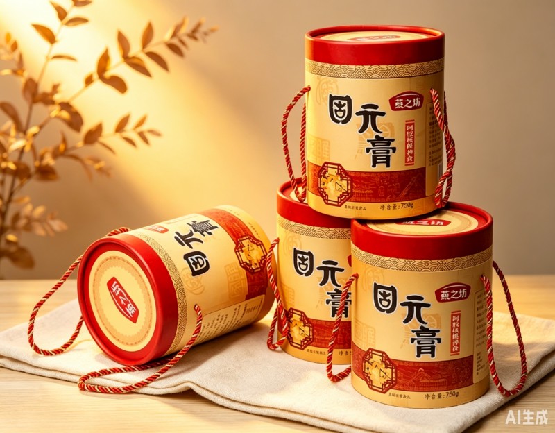 Elegant Round Packaging Cylinder Gift Box With Handle Rope