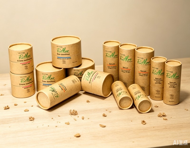 Wholesale Luxury Printed Kraft Paper Round Box for Cream