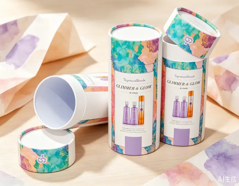 Recyclable Makeup Brush Packaging Round Tube Box