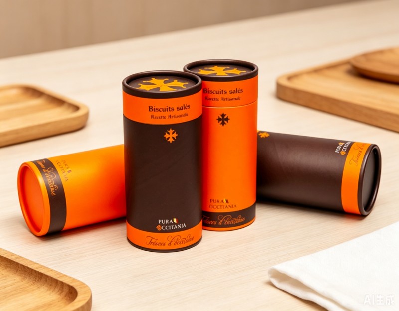 High End Durable Airtight Composite Paper Canister For Cookies & Dry Food Packaging